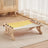 Solid wood cat hammock bed with soft grey cushion, product image 11