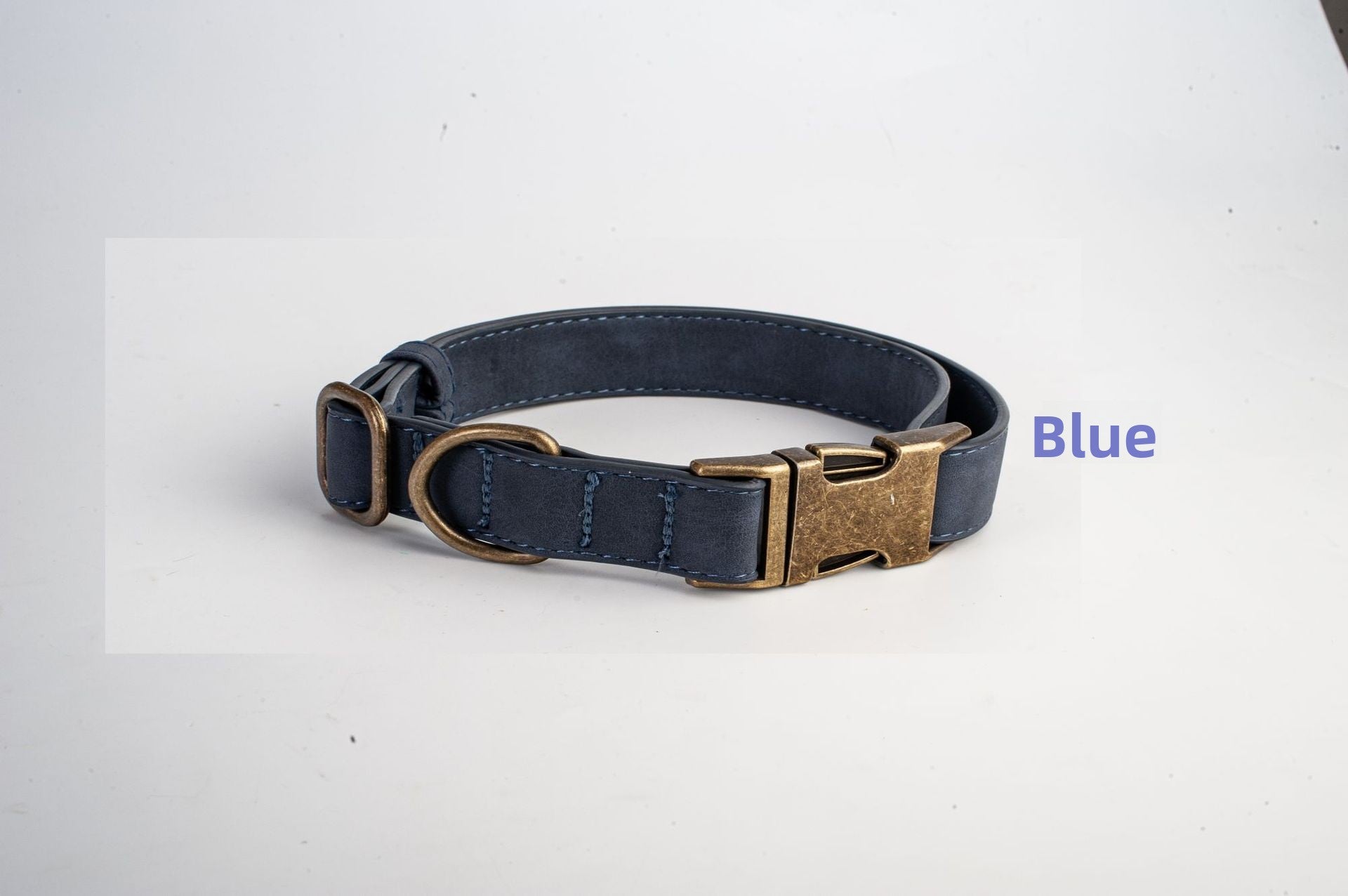 Soft leather dog collar with alloy buckle, product image 7