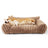 Warm pet bed for cats and dogs, close-up detail view