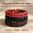 Vintage braided cowhide leather dog collar with bronze buckle, product image 1