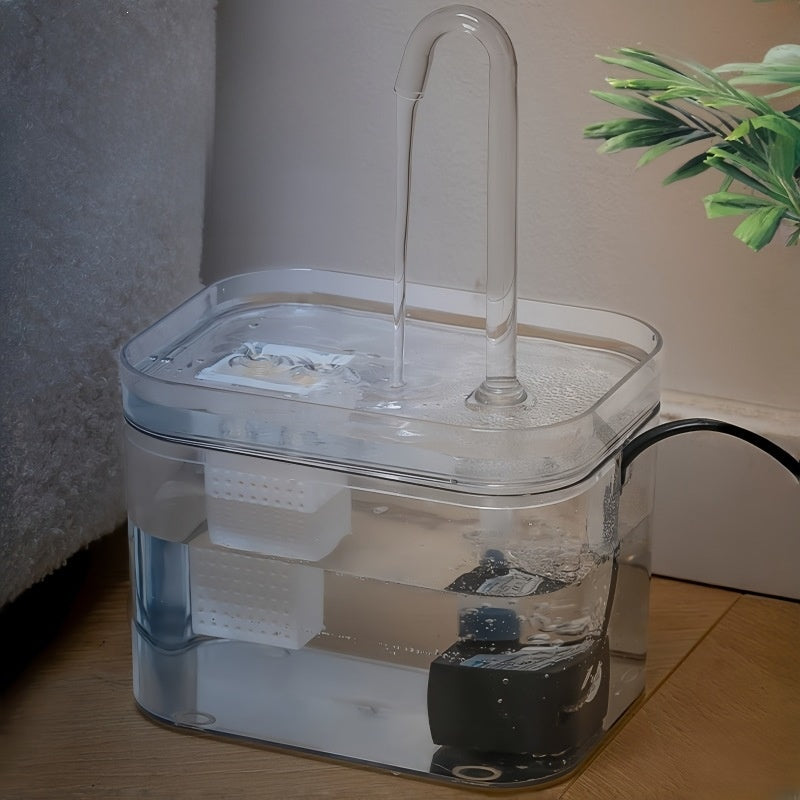 Automatic Cat Water Fountain with Silent Pump, 6 Filter Boxes and Multiple Power Options