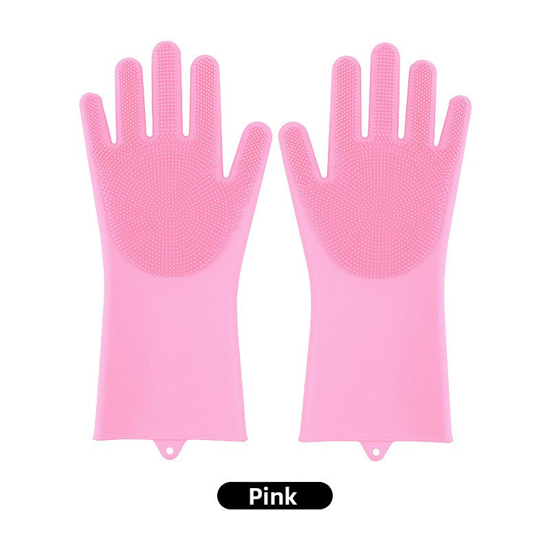 Anti-Scratch Silicone Bathing Gloves for Dogs and Cats