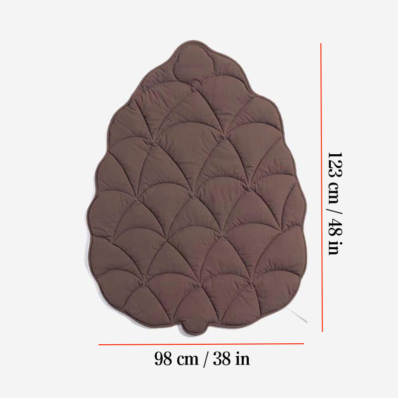 Ginkgo yellow leaf shaped pet mat rug for cats and dogs, photo 9