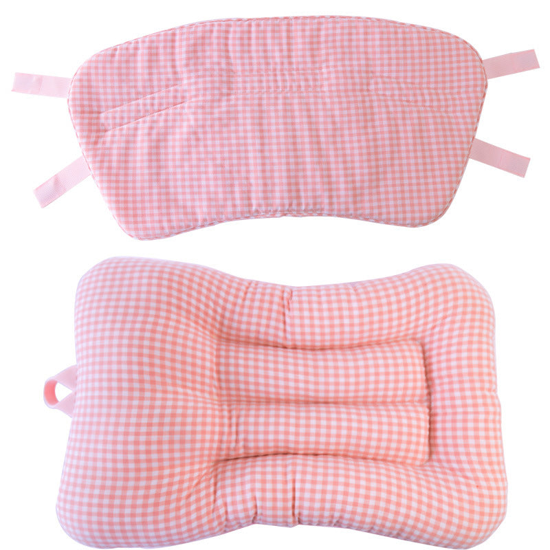 Pink pet stroller cushion with detachable mesh fence, photo 6