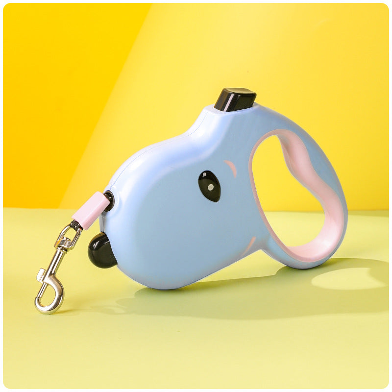 Retractable dog lead in pastel colour with LED light, product image 12