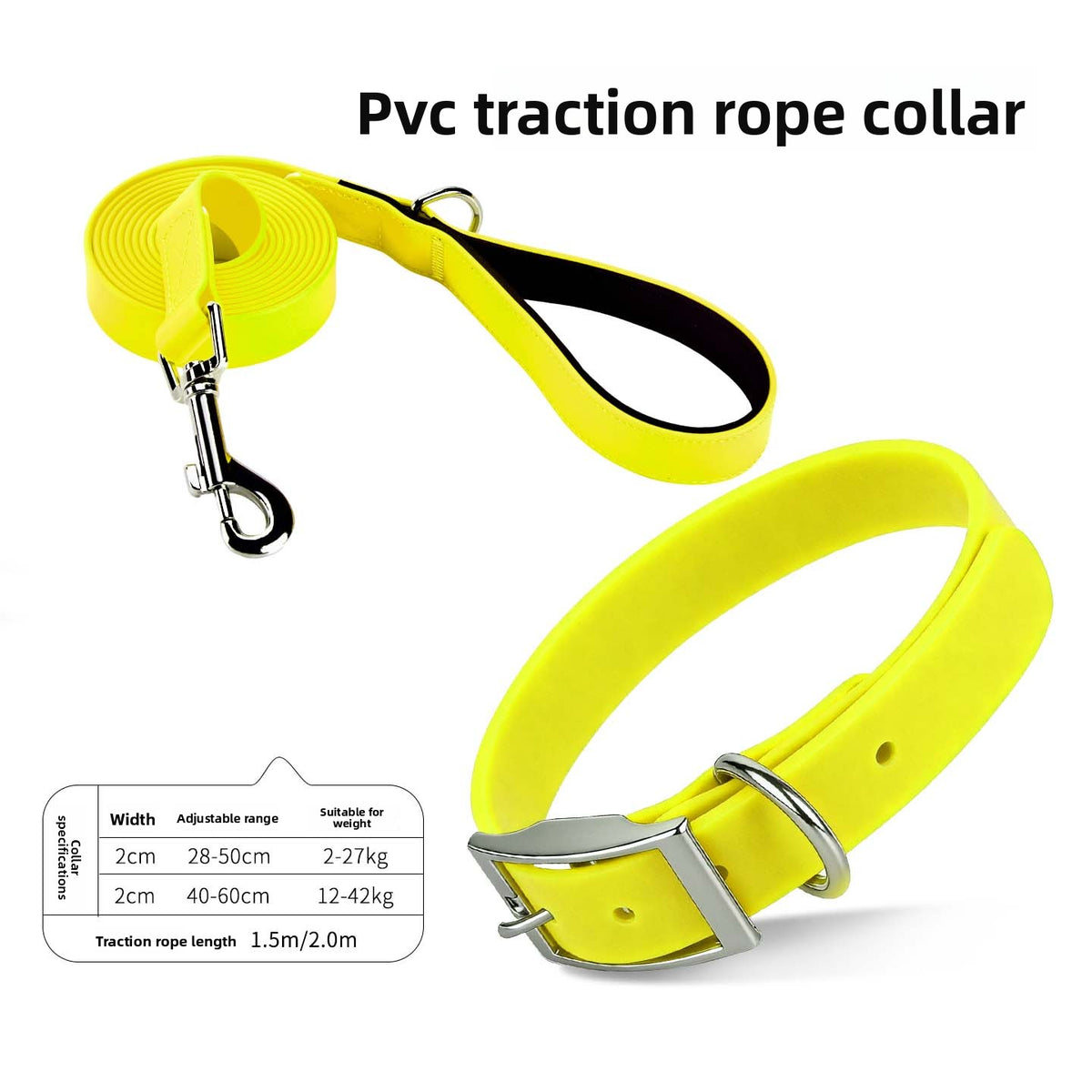Waterproof orange PVC dog lead with matching collar
