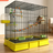 Iron bird cage for budgies and cockatiels in black or white, view 5