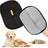Reusable two-sided fur remover glove used on a cat