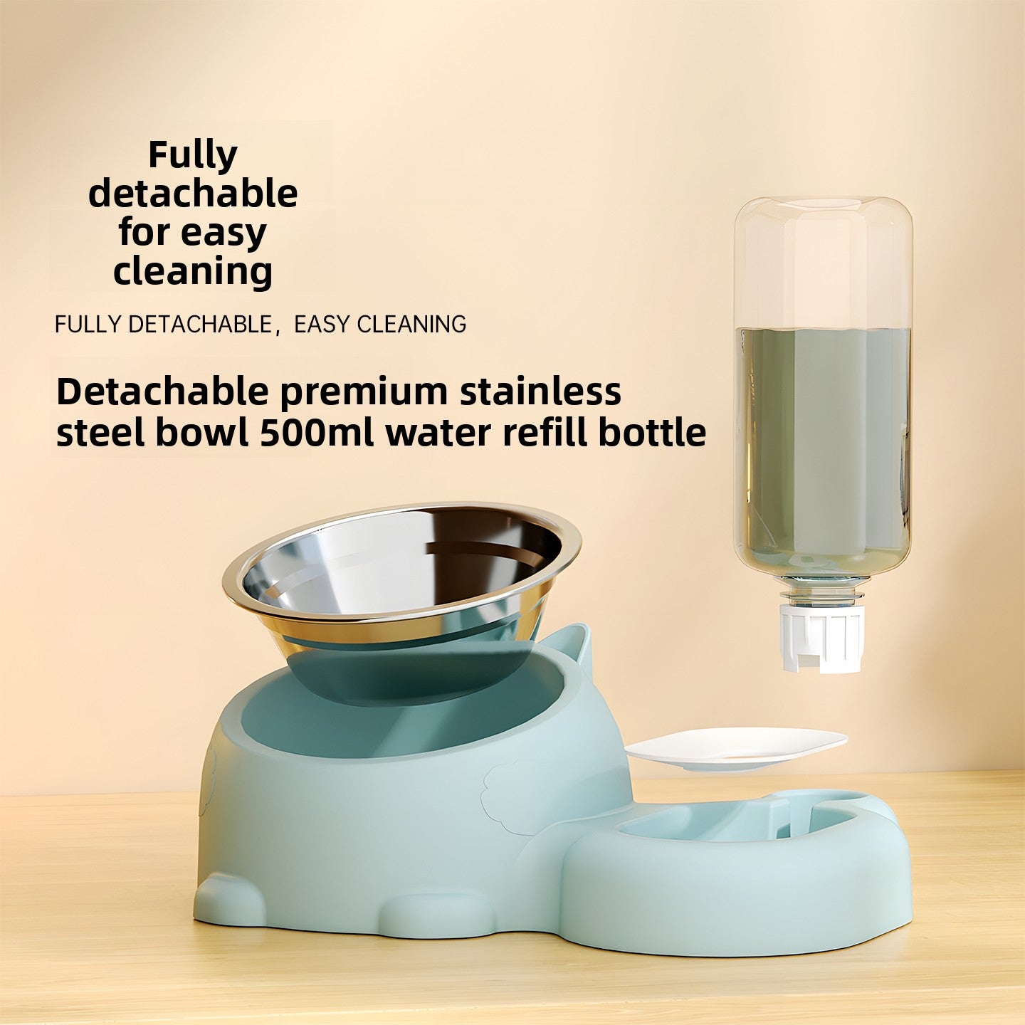 Gravity refill pet food and water bowl set, photo 3 of 13
