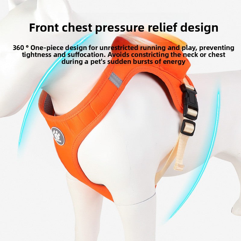 Small dog harness with backpack and lead, available from Pet Royale UK
