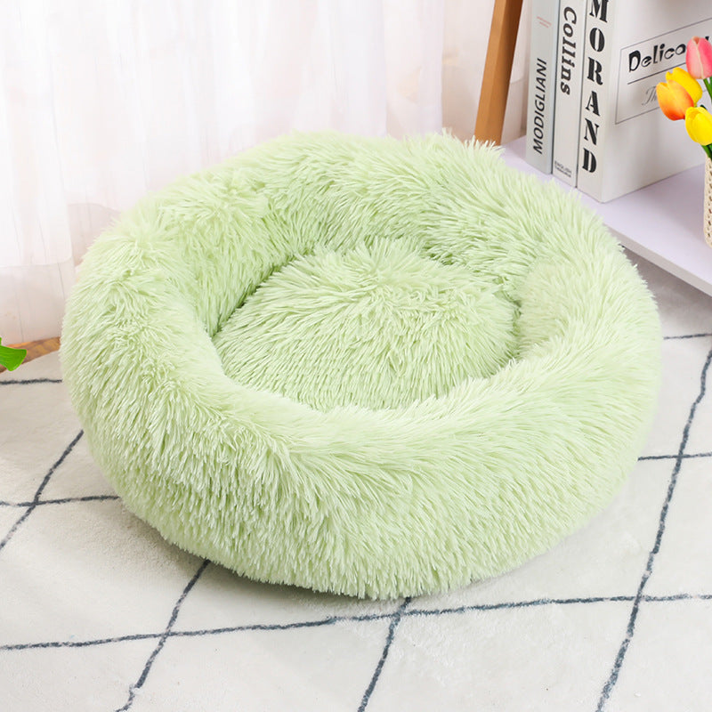 Round long plush pet nest for cats and dogs, view 16