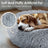 Tie Dye Round Plush Pet Bed for Cats and Small Dogs