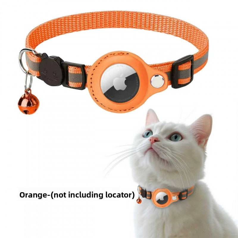 Slim polyester cat collar with bell and AirTag holder, tag not included, product image 13