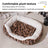 Brown leopard print plush pet sofa bed with removable pad, view 2