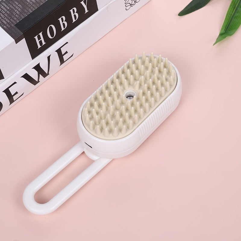 Rechargeable Steam Massage Comb for Pet Hair Removal, Dogs and Cats