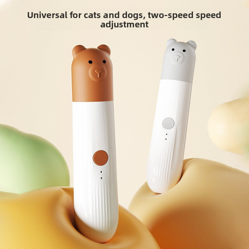 Two-Speed LED Pet Nail Grinder, Quiet Rechargeable for Cats and Dogs