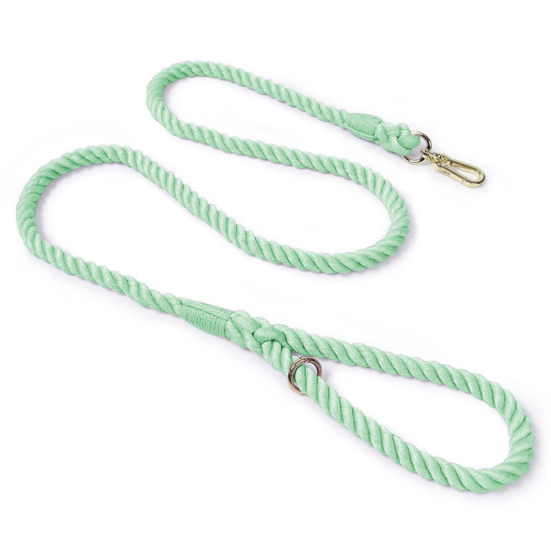 Pastel woven dog collars with gold buckles in many colours