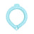 Cooling collar for dogs and cats in Smoke, showing size and shape