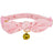 Rabbit ears cotton collar for cats in Floral, in use with a pet