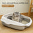 Semi-Enclosed Cat Litter Box with Scoop, Two-Tone Anti-Splash Tray