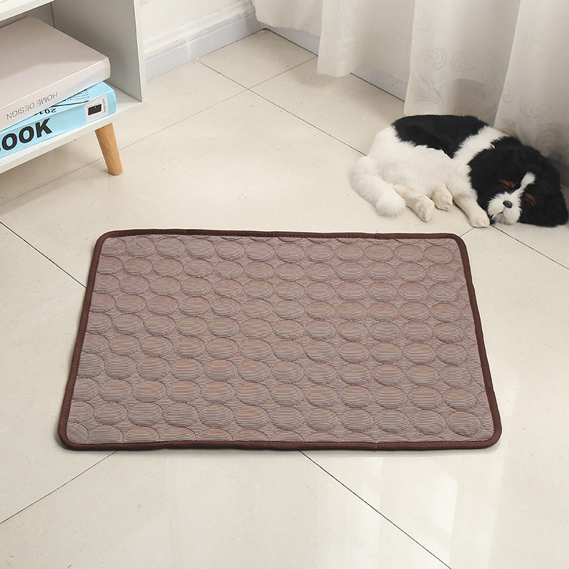 Light blue ice silk pet cooling mat for dogs and cats, photo 13