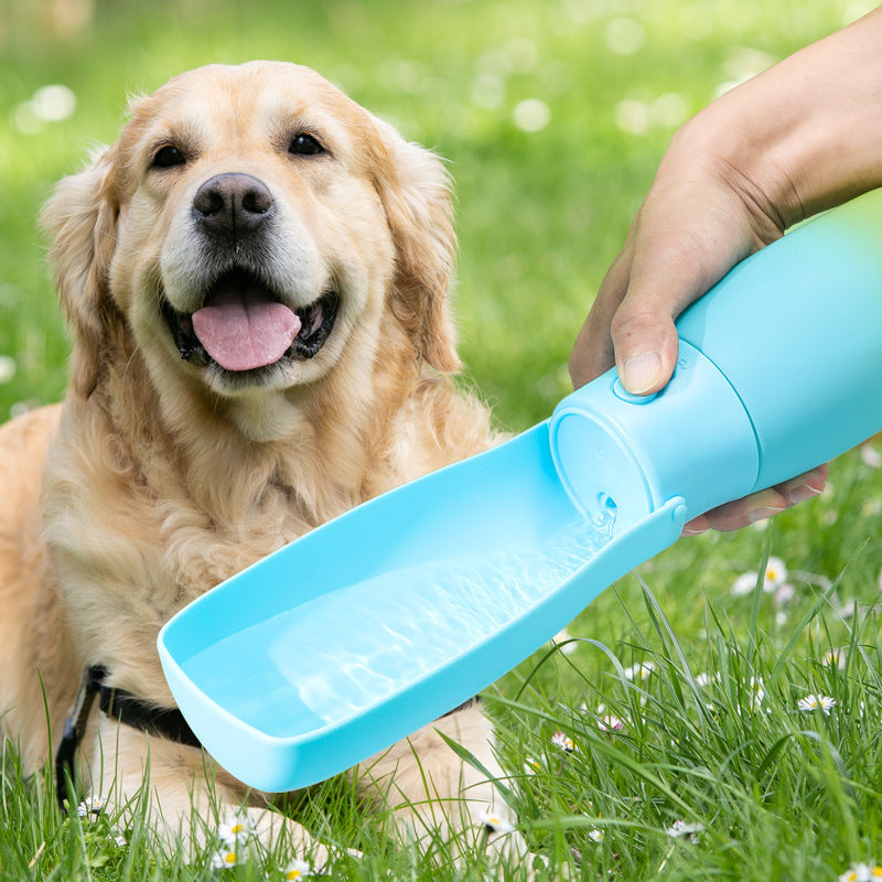 Compact Folding Pet Water Bottle in 300ml or 550ml for Cats and Dogs on Walks