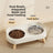 Anti-Spill Double Pet Bowl in Stainless Steel, Plastic or Ceramic with Raised Stand