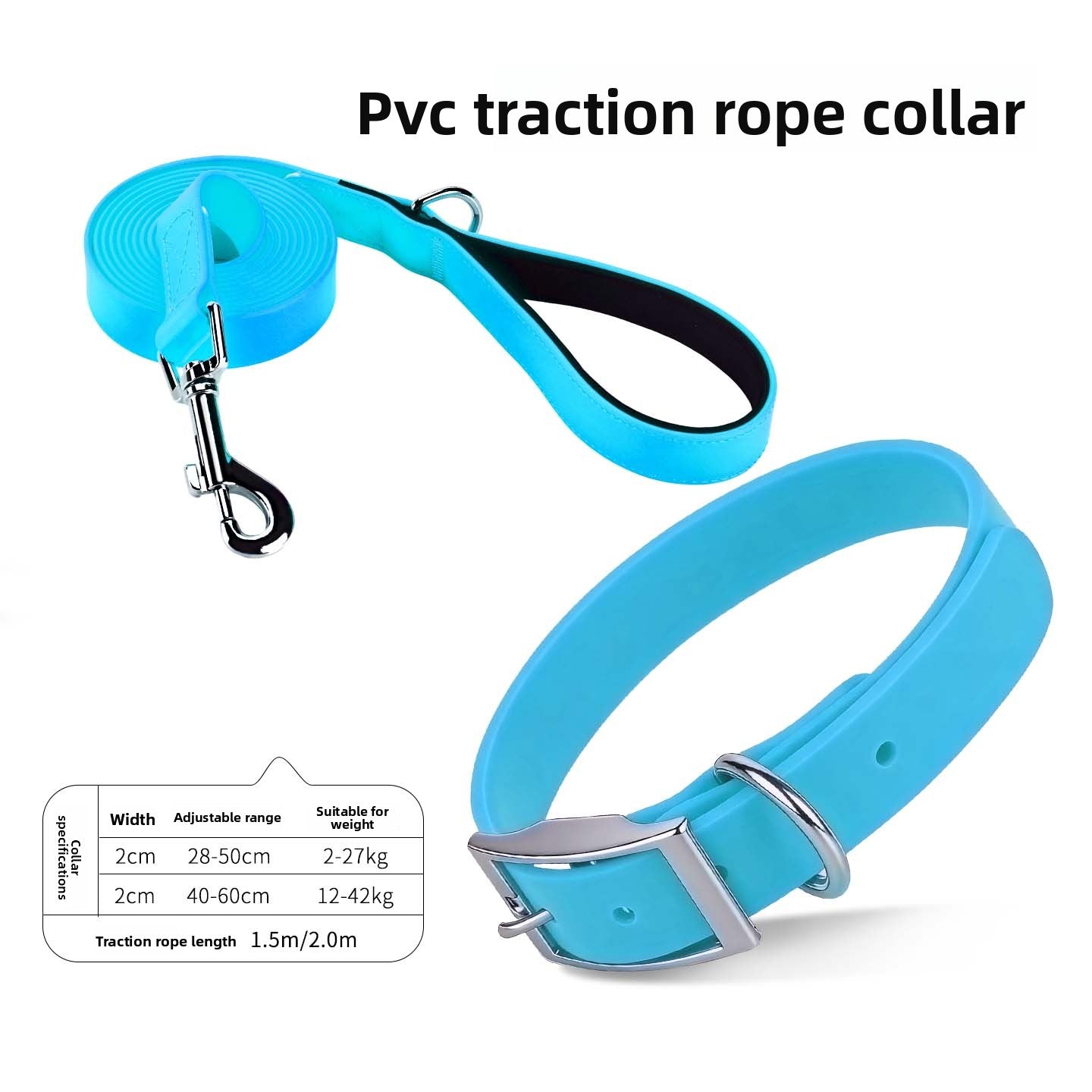 Waterproof orange PVC dog lead with matching collar