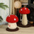 Red mushroom cat scratching post with hanging ball, photo 1 of 12