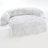 Dark grey long plush curved dog bed with raised sides, photo 5