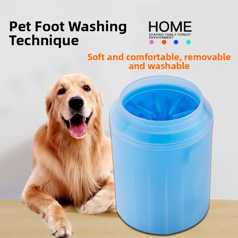 Pet Paw Cleaning Cup with Silicone Bristles for Dogs and Cats