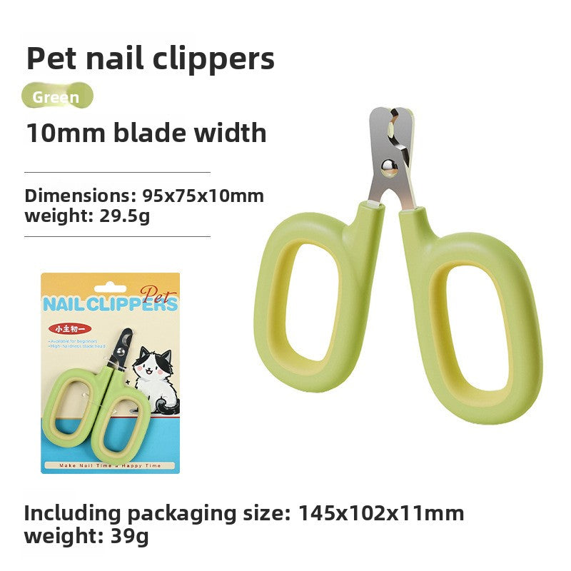 Stainless Steel Pet Nail Clippers with Ergonomic Handle