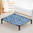 Raised pet cot with breathable mesh for cats and dogs