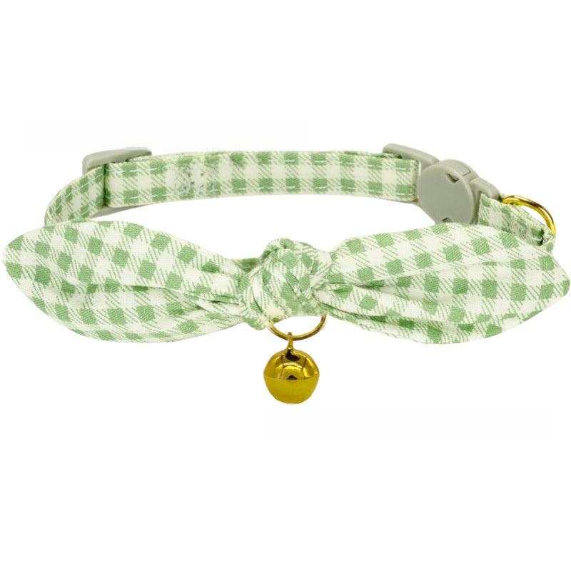 Rabbit ears cotton collar for cats in Heart, front view