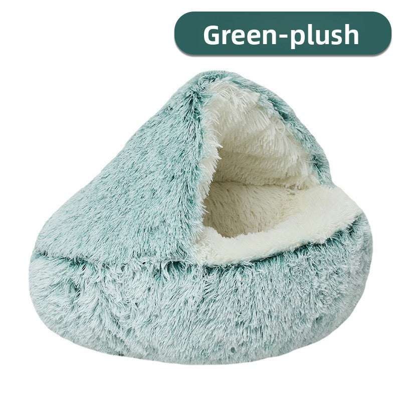Shell shaped semi-enclosed cat bed, photo 57 of 58