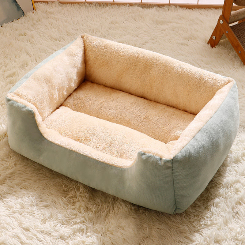 Soft flannel pet bed mat in Teal Thickened, size 72 x 52cm