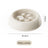Paw Print and Wave Slow Feeding Pet Bowl with Anti-Slip Base in Light Grey or Milky White