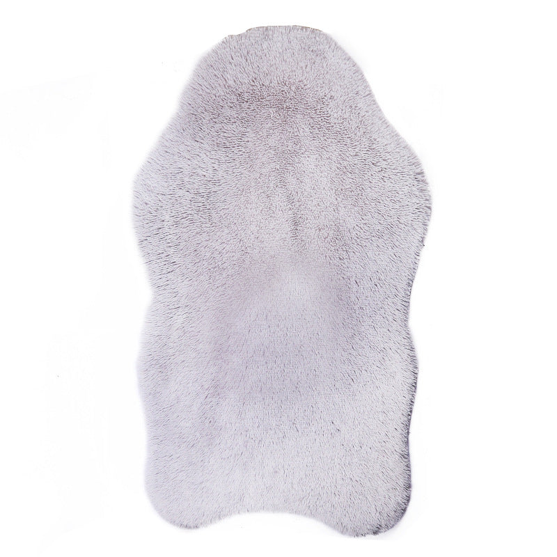 Soft plush faux fur dog mat with foam, full product photo