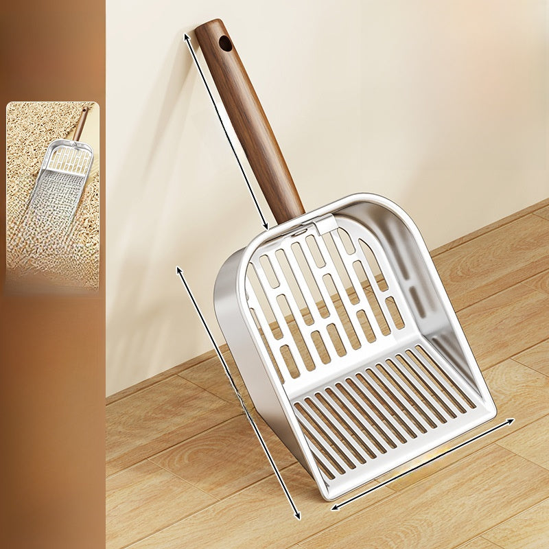 Long Handle Cat Litter Shovel in Stainless Steel or Plastic
