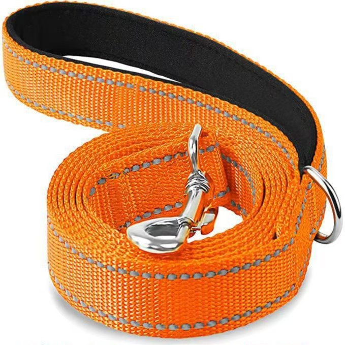 Padded handle dog leads in ten bright colours