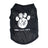 Lightweight printed dog vest T-shirt in polyester in Black VIP Print, front view
