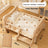 Solid Wood Raised Dog Bed, Elevated Kennel with Mat Option