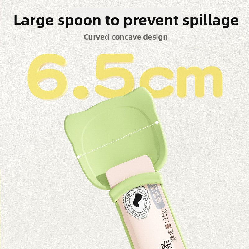Cat Treat Squeeze Dispenser Tool for Snack Tubes and Pouches with Non-Stick Surface
