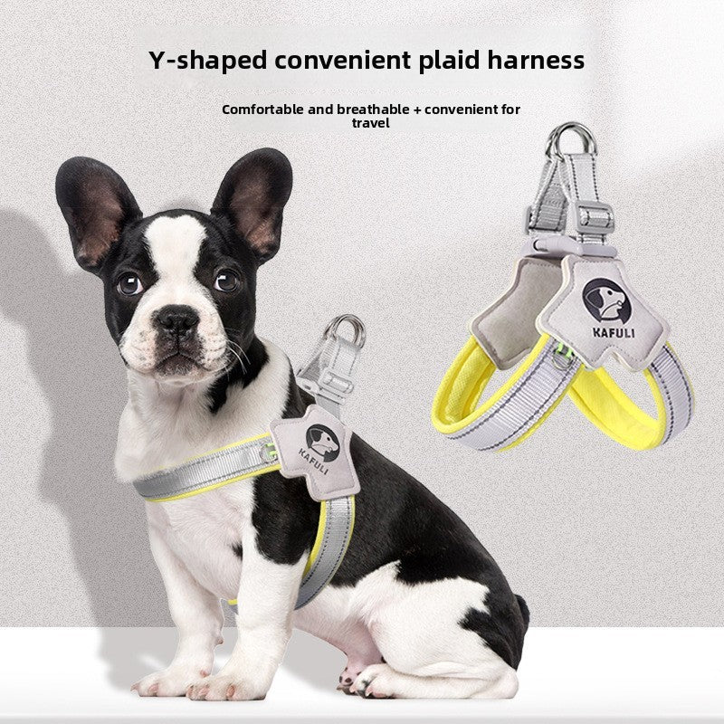 Breathable mesh Y-shape dog harness, ideal for everyday use