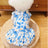 Soft polyester dog vest for autumn and winter in Blue, in use with a pet
