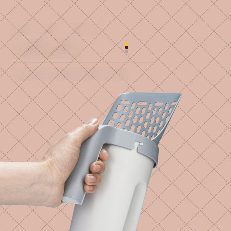 All-in-One Cat Litter Scoop with Waste Bag Holder