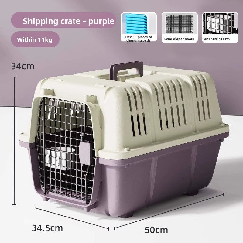 Plastic cat travel carrier with air vents and carry handle, photo 15