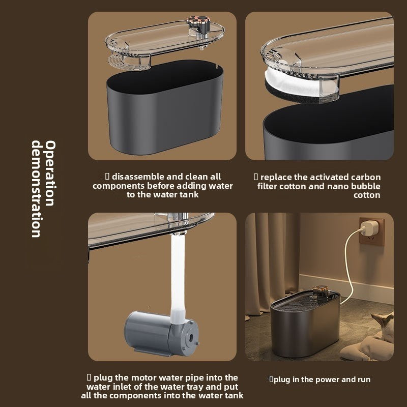 Automatic Pet Water Dispenser with Filtration System