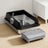 Stainless Steel Top Entry Cat Litter Box with Lid, Semi-Enclosed