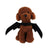 Black felt bat wings pet costume with strap fastening